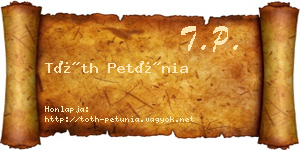 Tóth Petúnia névjegykártya